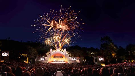 Hollywood Bowl shell with fireworks on July 4, 2014. Photo by Adam Latham. - Cultural Attaché