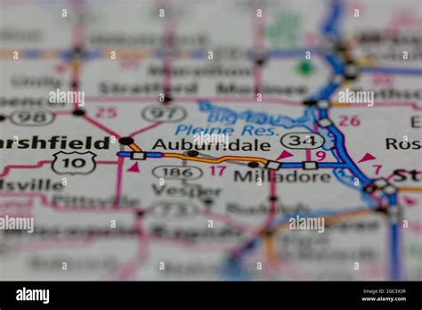 Auburndale wisconsin on a map hi-res stock photography and images - Alamy