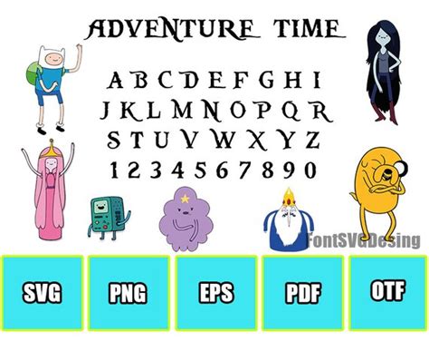 Adventure Time Font Adventure Time Alphabet Adventure Time | Etsy