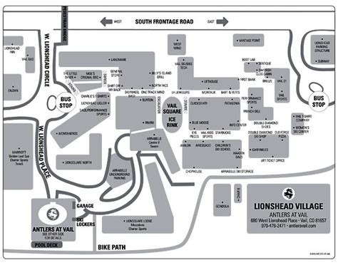 Map of Lionshead Village, Vail, Colorado