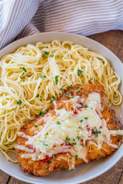 The Best Chicken Parmesan, with a buttery crispy panko coating baked to ...