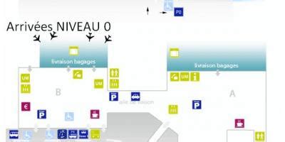 Bordeaux merignac airport map - Bordeaux airport terminal map (Nouvelle-Aquitaine - France)