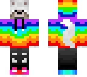 Rainbow Wolf Hoodie | Minecraft Skin