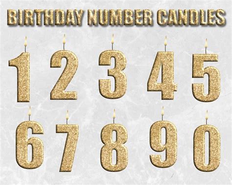 Gold Glitter Number Birthday Candle Number Candles Birthday - Etsy ...