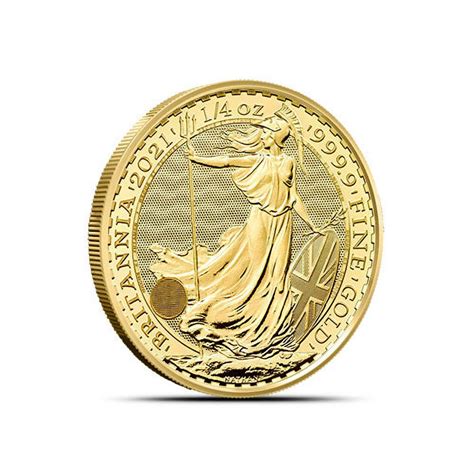 2021 1/4 oz Gold British Britannia Coins - Silver.com™