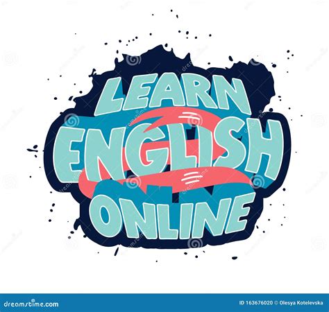 Learn English Clipart. Creative Poster, Web Banner, Design Element Stock Vector - Illustration ...