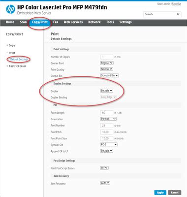 Solved: Single sided printing on HP Color LaserJet Pro M478f-9f? - HP ...