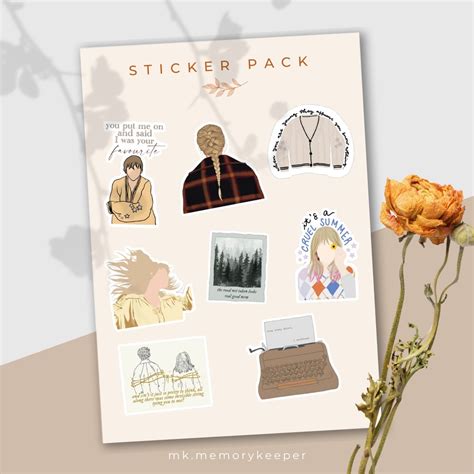 Taylor Swift Sticker Set For Journals and Scrapbooks - 20pcs/pack | Shopee Philippines