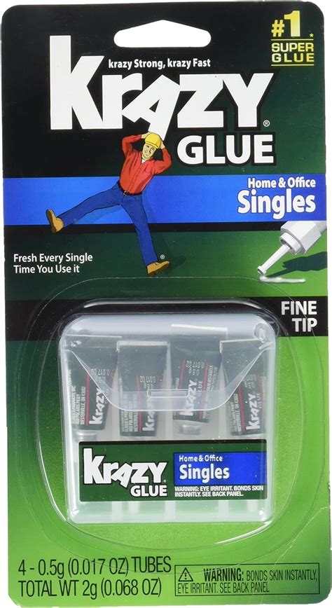 Amazon.com: Krazy Glue KG82048SN Instant Crazy Glue Single Use 4 Tubes ...