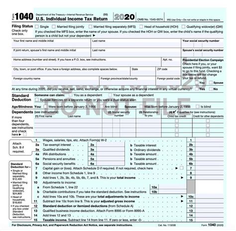 IRS Releases Draft Form 1040: Here’s What’s New For 2020 | Irs forms, Irs, Income tax return