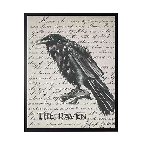 The Raven Framed Halloween Wall Art | Kirklands Home