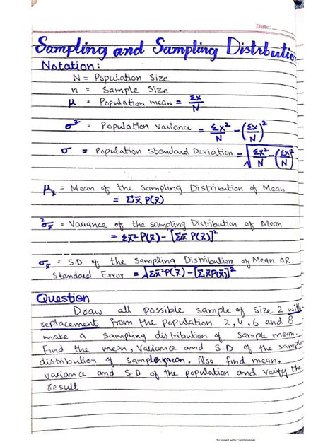 Sample and Sampling Distribution | PDF