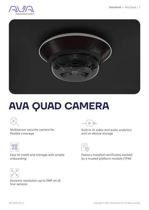 AVA SECURITY Alta Quad Pole Bracket White - ACCQ-POL-MNT