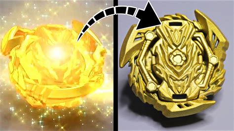 ALL GOLD BEYBLADE! Shining Gold Slash Valkyrie IN REAL LIFE! | Custom ...