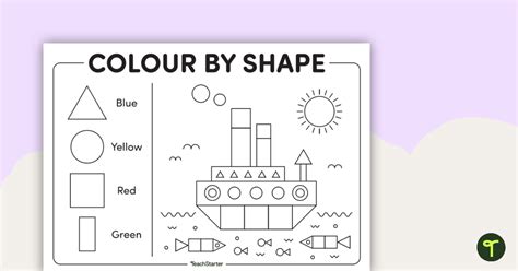 Colour by 2D Shape (Basic Shapes) | Teach Starter