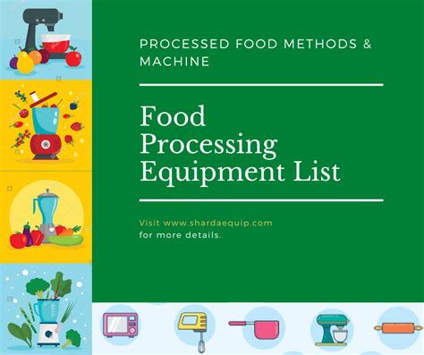 Food processing equipment list – Artofit