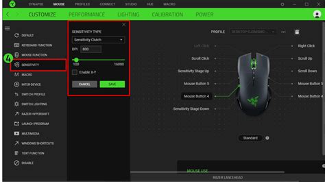 How to program Sensitivity Stage Up or Down on a Razer mouse