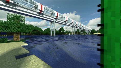 Minecraft - Maglev aboveground railway render by StarsCreamCze on DeviantArt