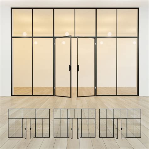 3D model Glass partition door Set 41 VR / AR / low-poly | CGTrader