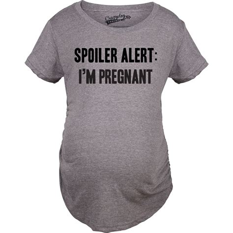 Spoiler Im Pregnant Funny Maternity T shirt Baby Announcement Tee ...