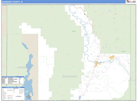 Boundary County, Idaho Zip Code Wall Map | Maps.com.com