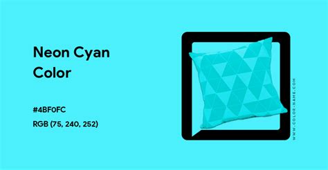 Neon Cyan color hex code is #4BF0FC