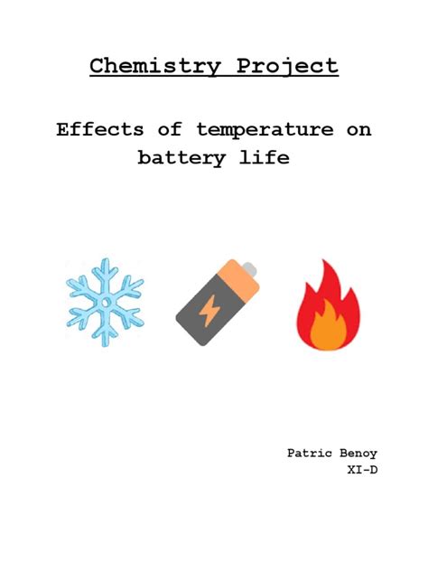 Effect of Temperature On Battery Life | PDF