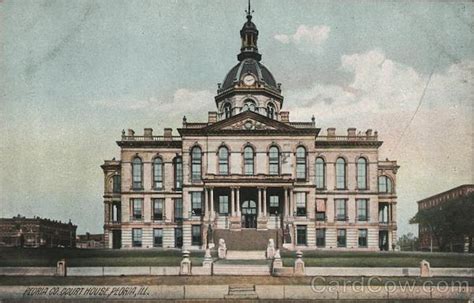 Peoria County Court House Illinois Postcard