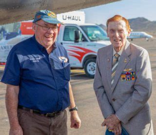 U-Haul Chairman Joe Shoen and WWII Navy veteran Jack Holder, a survivor ...