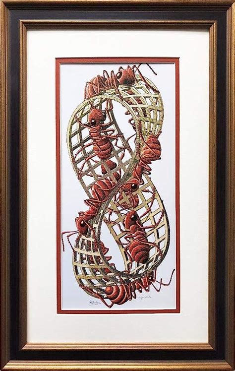 Amazon.com: M.C.Escher "Mobius Strip II (Red Ants) 1963 Framed Art 12 ...