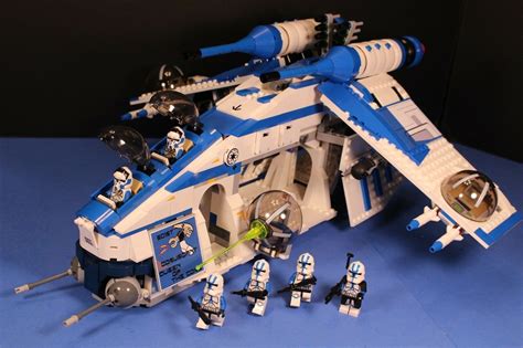 LEGO® brick STAR WARS™ PHASE II 501st BLUE REPUBLIC GUNSHIP CUSTOM SET ...