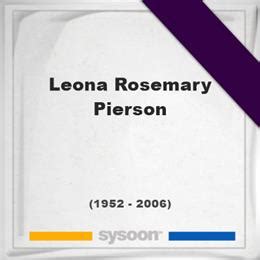 Leona Rosemary Pierson (1952-2006) *54, Grave #66710724