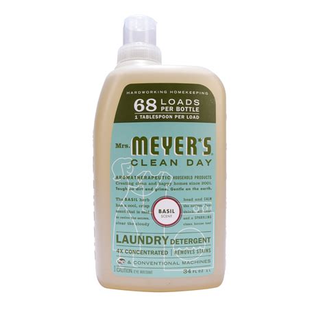 Mrs. Meyer's Clean Day Laundry Detergent Concentrated, Basil, 34 fl oz - Walmart.com - Walmart.com