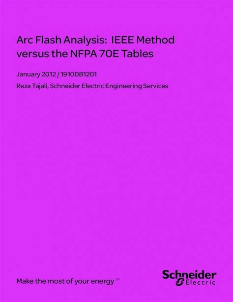 (PDF) Arc Flash Analysis_IEEE vs NFPA 70E Tables - DOKUMEN.TIPS
