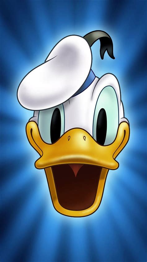 Cute Cartoon Donald Duck Face iPhone 8 Wallpapers Free Download