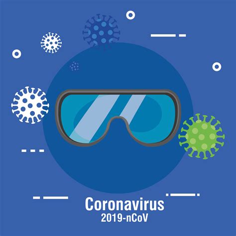 Coronavirus prevention banner with safety goggles 1782163 Vector Art at Vecteezy