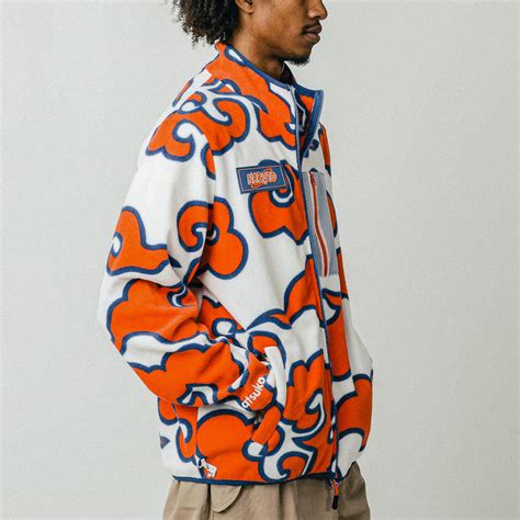 Naruto Orange Clouds Zip-Up Polar Fleece | Official Apparel ...