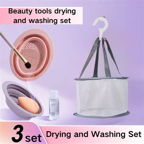 Makeup Brush Cleaning Tool Set, Beauty Egg Cleaning Artifact, Powder ...