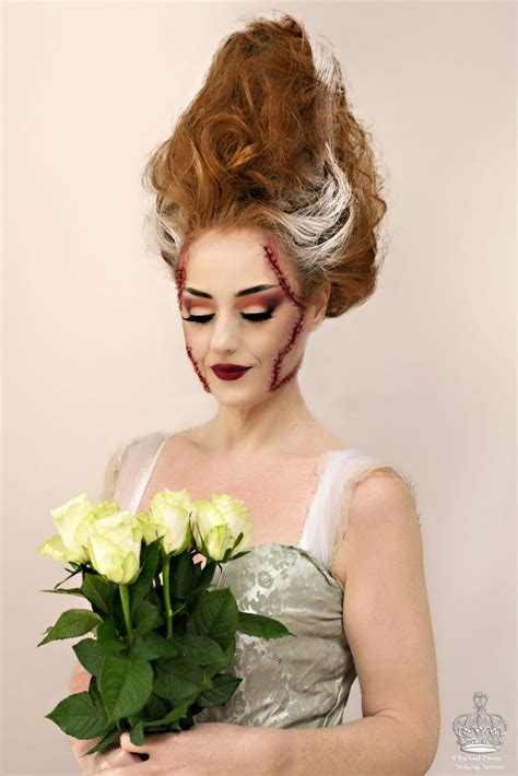 Bride of Frankenstein Halloween makeup - Rachael Divers