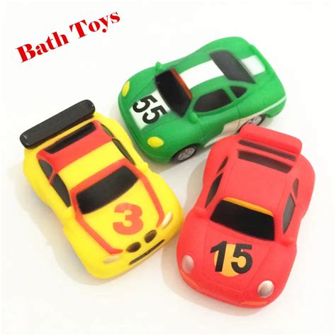 3pc Car Toys for Boys Soft Rubber Toys for Children Car Bath Toys in ...