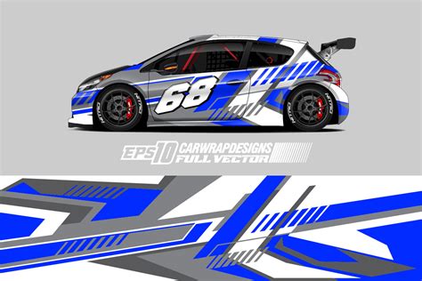 Rally Car Livery Design Vector. Illustration par Blackwrapz · Creative ...