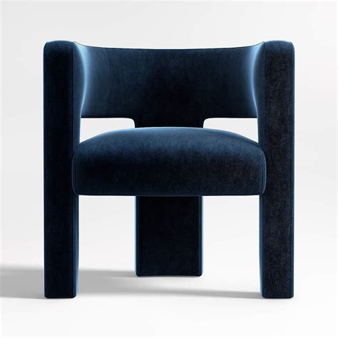 Sculpt Velvet Accent Chair + Reviews | Crate & Barrel