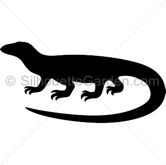 Komodo Dragon Silhouette | Dragon silhouette, Animal silhouettes, Komodo dragon
