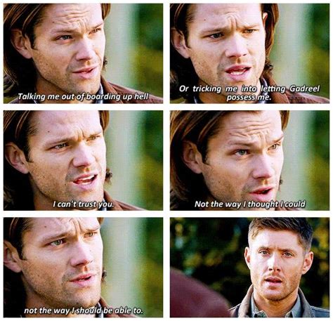 I was really proud of Sam in this scene. Dean totally lays into him ...