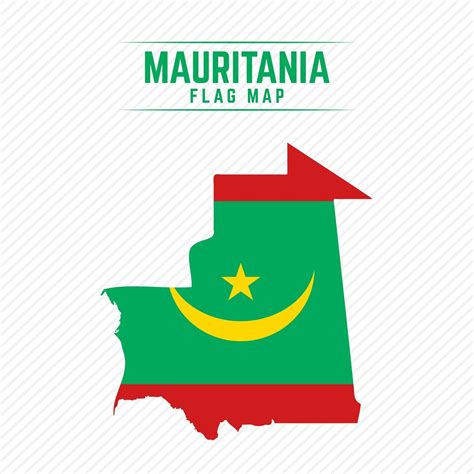 Flag Map of Mauritania 2400592 Vector Art at Vecteezy