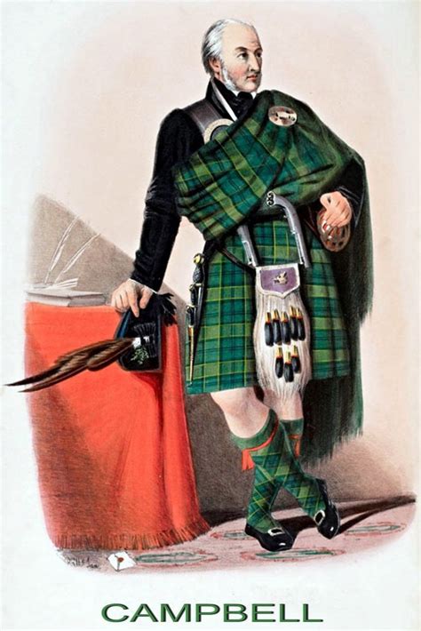 9x6 Print Genealogy Family Clan Campbell Scottish Tartan Kilt ...