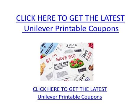 Unilever Printable Coupons - Unilever Printable Coupons