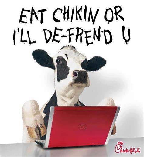 The Eat More Chicken Cows are social media savvy....Free Wi-Fi ...