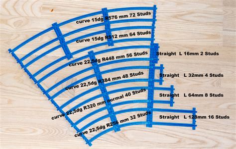 3D Printed Lego Track, Curve and Straight in various sizes. by ole ...