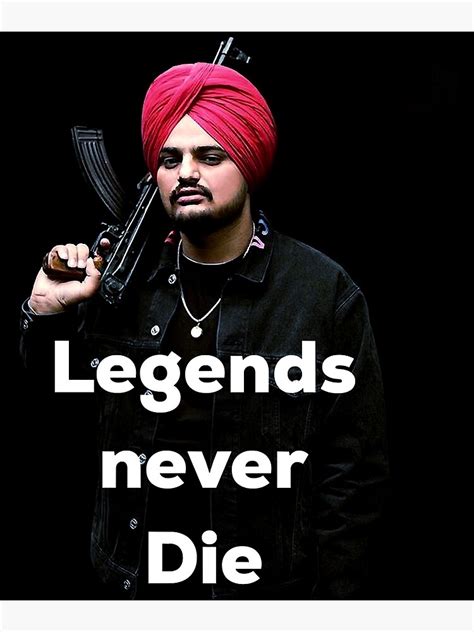 "sidhu moose wala legends never die" Poster for Sale by milasherm ...